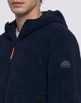 VESTE TEDDY HOMME À CAPUCHE ET ZIP