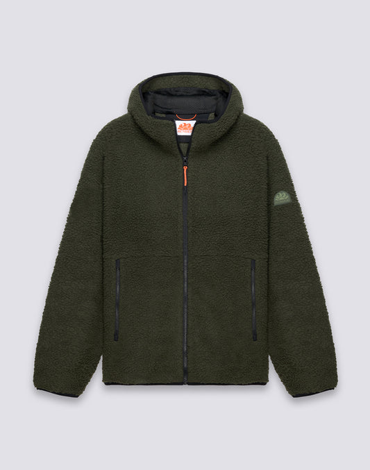 VESTE TEDDY HOMME À CAPUCHE ET ZIP