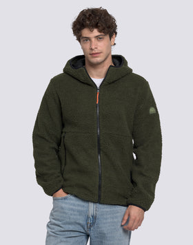 GIACCA TEDDY UOMO CON CAPPUCCIO E ZIP
