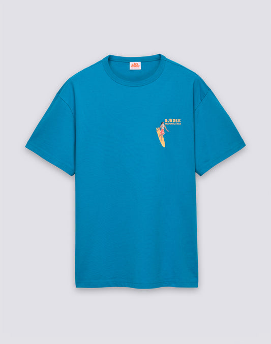 T-SHIRT HOMME À COL ROND AVEC IMPRIMÉ ET BRODERIE