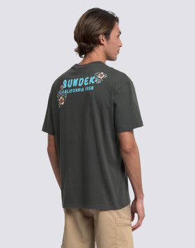 T-SHIRT HOMME À COL ROND AVEC IMPRIMÉ ET BRODERIE SUNDEK CALIFORNIA 1958