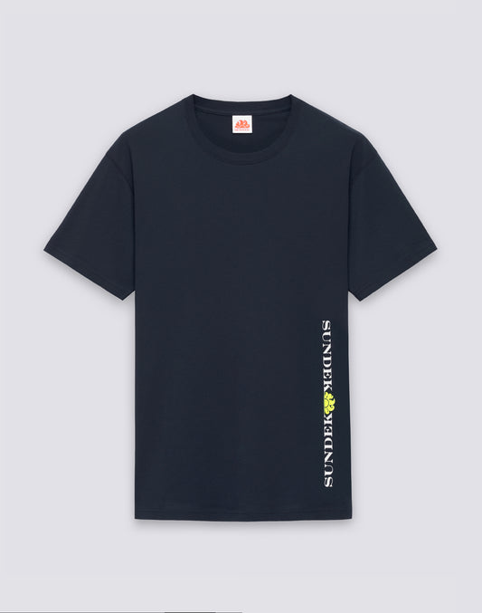 T-SHIRT HOMME À COL ROND AVEC LOGO IMPRIMÉ VERTICAL
