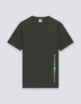 T-SHIRT HOMME À COL ROND AVEC LOGO IMPRIMÉ VERTICAL