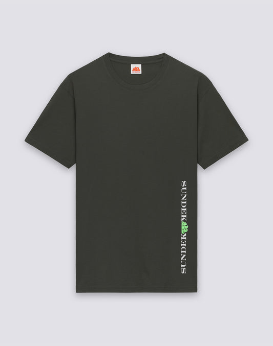 MEN'S CREW NECK T-SHIRT WITH VERTICAL LOGO PRINT