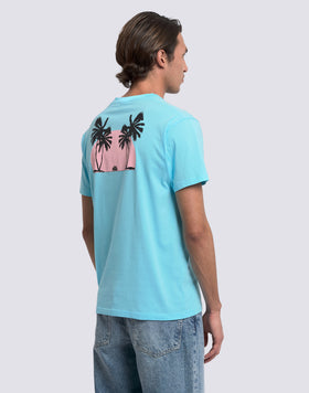 MEN'S T-SHIRT WITH TRIPPING PALM PRINT