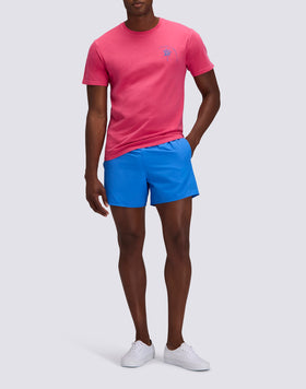 T-SHIRT HOMME À COL ROND AVEC BRODERIE DE PALMIERS