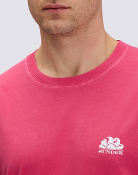 CAMISETA DE CUELLO REDONDO PARA HOMBRE TEÑIDA EN PIEZA