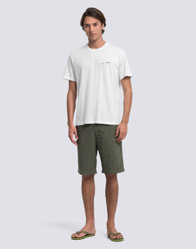 T-SHIRT HOMME À COL ROND AVEC IMPRIMÉ SURF VIEILLE SCHOOL