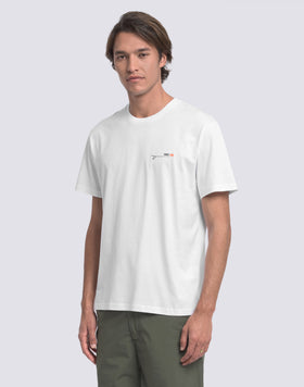 T-SHIRT HOMME À COL ROND AVEC IMPRIMÉ SURF VIEILLE SCHOOL