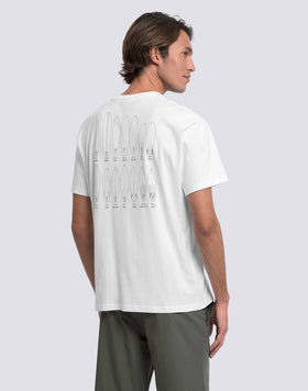 T-SHIRT HOMME À COL ROND AVEC IMPRIMÉ SURF VIEILLE SCHOOL
