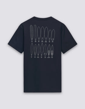 T-SHIRT HOMME À COL ROND AVEC IMPRIMÉ SURF VIEILLE SCHOOL