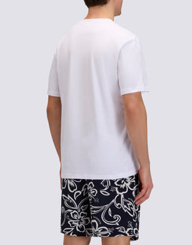 MEN'S CREW NECK T-SHIRT WITH ARCHIVE HIBISCUS PRINT