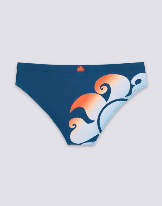 SLIP DE BAIN HOMME LEONARDO AVEC LOGO IMPRIMÉ OMBRÉ