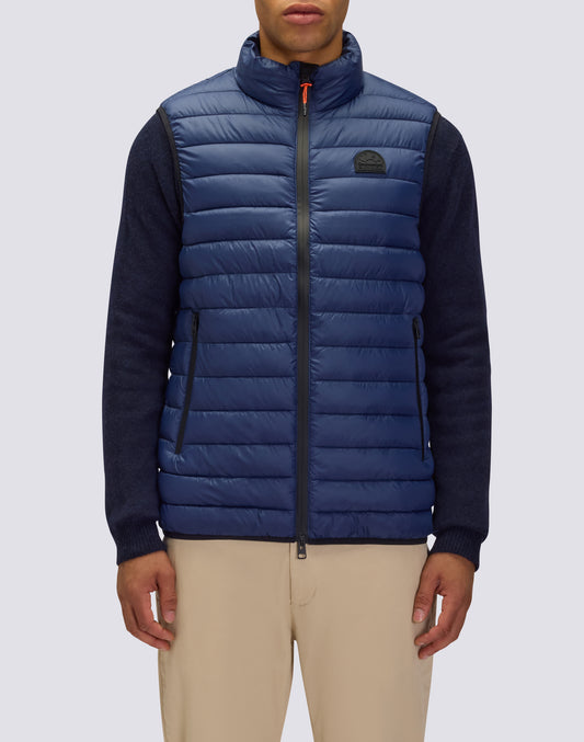 MEN'S PADDED VEST WITH STANDING COLLAR