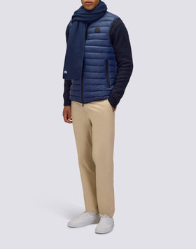 MEN'S PADDED VEST WITH STANDING COLLAR