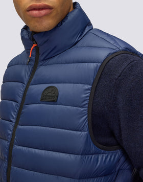 MEN'S PADDED VEST WITH STANDING COLLAR