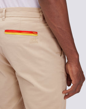 TWILL STRETCH CHINO TROUSERS