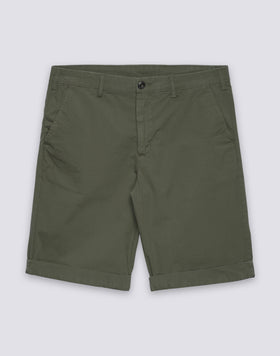 SHORT DE MARCHE HOMME EN POPLIN EXTENSIBLE TEINTE EN PIÈCE