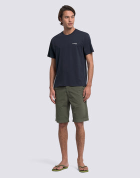 SHORT DE MARCHE HOMME EN POPLIN EXTENSIBLE TEINTE EN PIÈCE