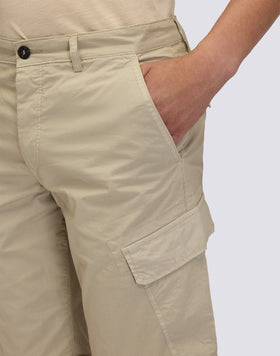 WALKSHORT CARGO UOMO TINTO CAPO IN POPELINE STRETCH