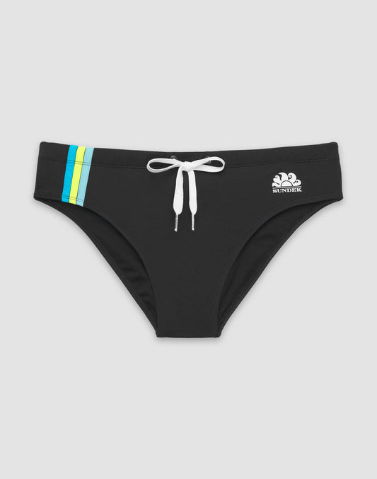 SLIPS DE BAIN POUR HOMME AVEC DÉTAILS TRICOLORE