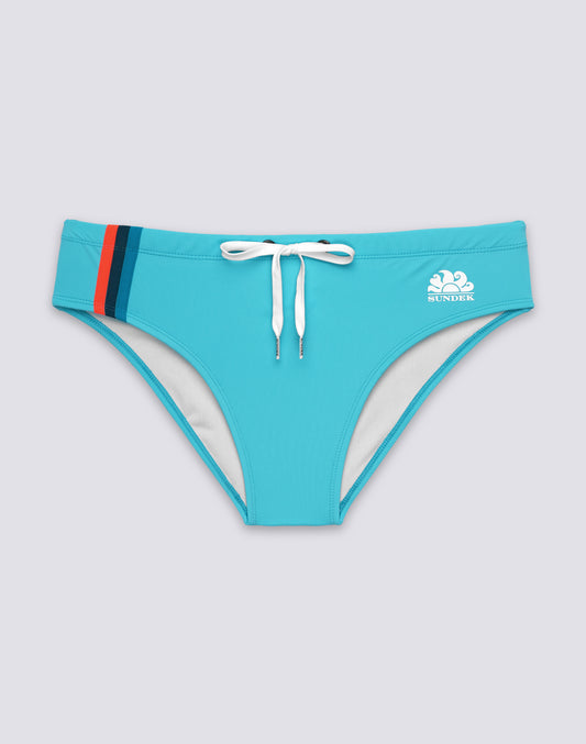 SLIPS DE BAIN POUR HOMME AVEC DÉTAILS TRICOLORE