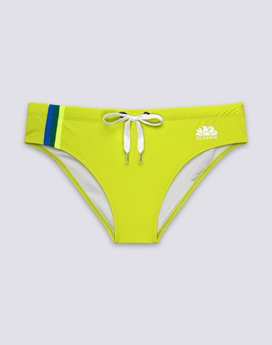 SLIPS DE BAIN POUR HOMME AVEC DÉTAILS TRICOLORE
