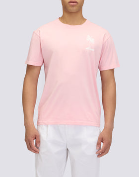 T-SHIRT HOMME À COL ROND AVEC MOTIF DE PALMIER