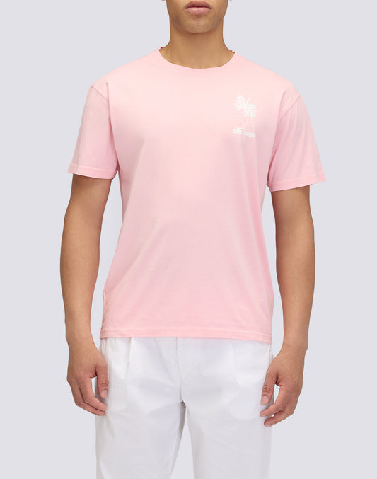 CAMISETA DE CUELLO REDONDO PARA HOMBRE CON ESTAMPADO PALMA