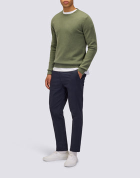MEN'S CREW NECK SWEATER IN WOOL BLEND