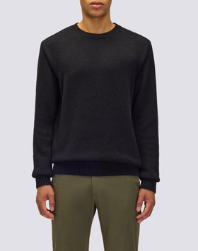 PULL COL ROND HOMME EN LAINE MÉRINOS ET CACHEMIRE