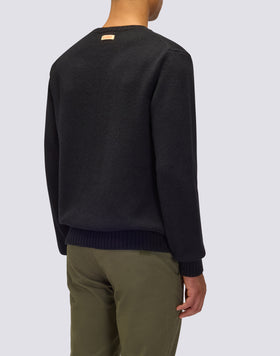 PULL COL ROND HOMME EN LAINE MÉRINOS ET CACHEMIRE
