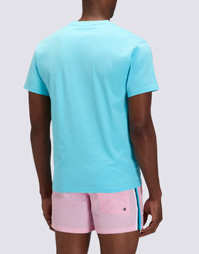 PALM MICRO-PRINT CAPSULE T-SHIRT AND EMBROIDERED WRITING