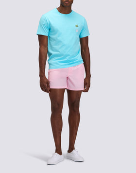 PALM MICRO-PRINT CAPSULE T-SHIRT AND EMBROIDERED WRITING
