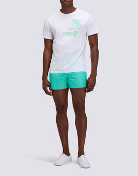 SHADED PALM MICRO-PRINT CAPSULE T-SHIRT