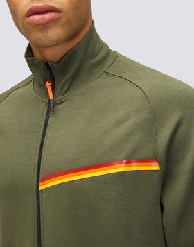 SWEAT À FERMETURE ÉCLAIR INTÉGRALE AVEC DÉTAILS TRICOLORES