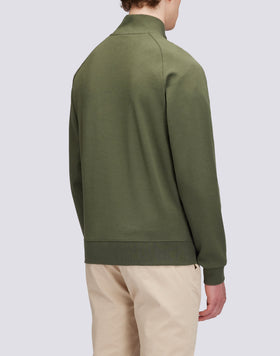 FULL ZIP SWEATSHIRT WITH TRICOLOUR DETAIL
