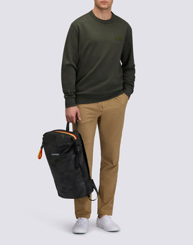 SWEAT-SHIRT HOMME À COL ROND EN COTON INTERLOCK RECYCLÉ