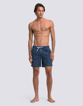 MAILLOT DE BAIN MI-LONG TAILLE ÉLASTIQUE IMPRIMÉ RICE SURF EN POLYESTER RECYCLÉ REPREVE®