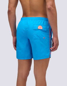 COSTUME DA BAGNO LUNGHEZZA MEDIA VITA ELASTICATA CON PIPING