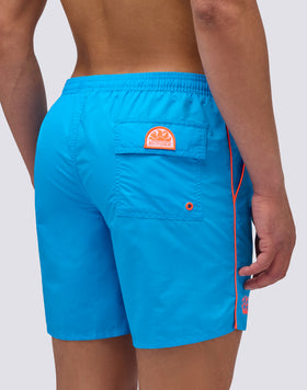 COSTUME DA BAGNO LUNGHEZZA MEDIA VITA ELASTICATA CON PIPING