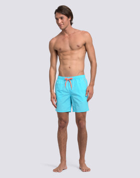 MAILLOT DE BAIN HOMME LONGUEUR MI-CUISSE TAILLE ÉLASTIQUÉE AVEC LISERÉ