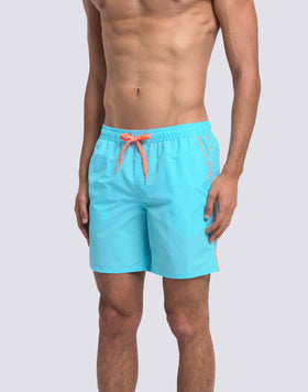 MAILLOT DE BAIN HOMME LONGUEUR MI-CUISSE TAILLE ÉLASTIQUÉE AVEC LISERÉ
