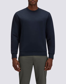 SWEAT-SHIRT POUR HOMME DÉPOUILLÉ À COL ROND AVEC LOGO BRODÉ