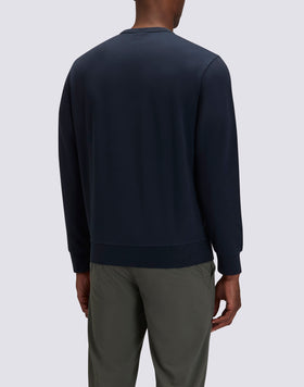 SWEAT-SHIRT POUR HOMME DÉPOUILLÉ À COL ROND AVEC LOGO BRODÉ