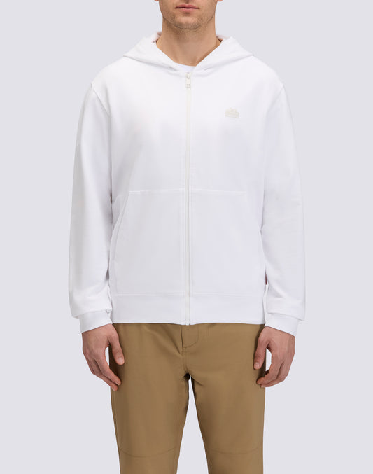 SWEAT-SHIRT POUR HOMME EN COTON DÉGRATÉ AVEC FERMETURE ÉCLAIR INTÉGRALE ET CAPUCHE