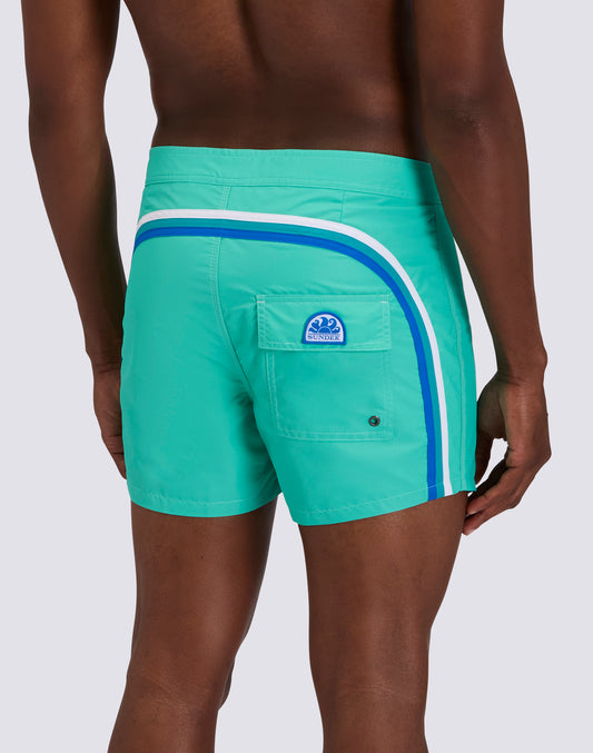 SHORT DE BAIN COURT TAILLE FIXE TAFFETA ICONIQUE