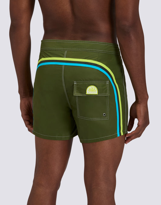 SHORT DE BAIN COURT TAILLE FIXE TAFFETA ICONIQUE