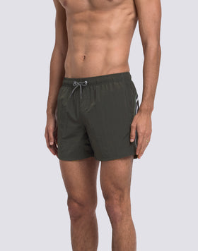 MAILLOT DE BAIN COURT TAILLE ÉLASTIQUÉE FROISSÉE
