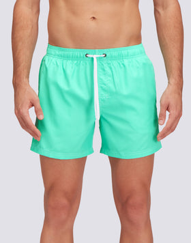 REPREVE® RECYCLED POLYESTER ELASTICATED WAIST SHORT SWIMSHORTS